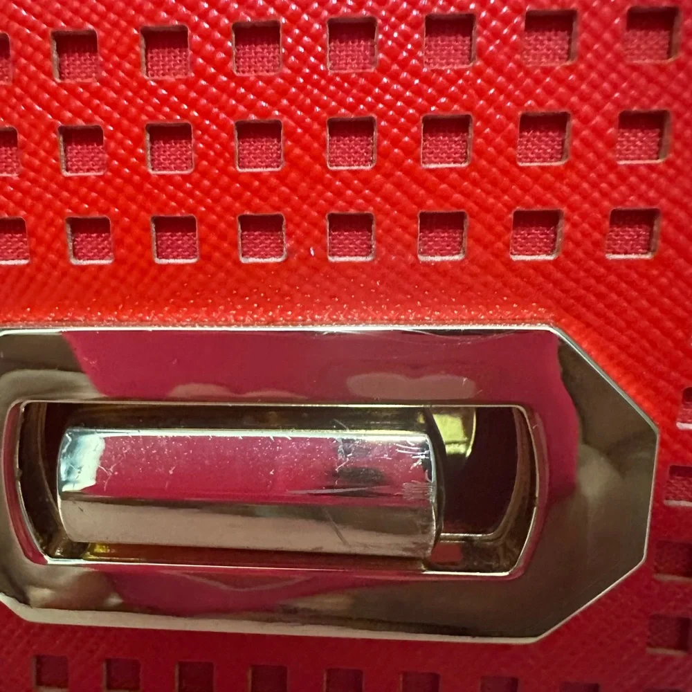 Banana Republic Red Crossbody Bag with Gold Accents - Picture 5 of 14